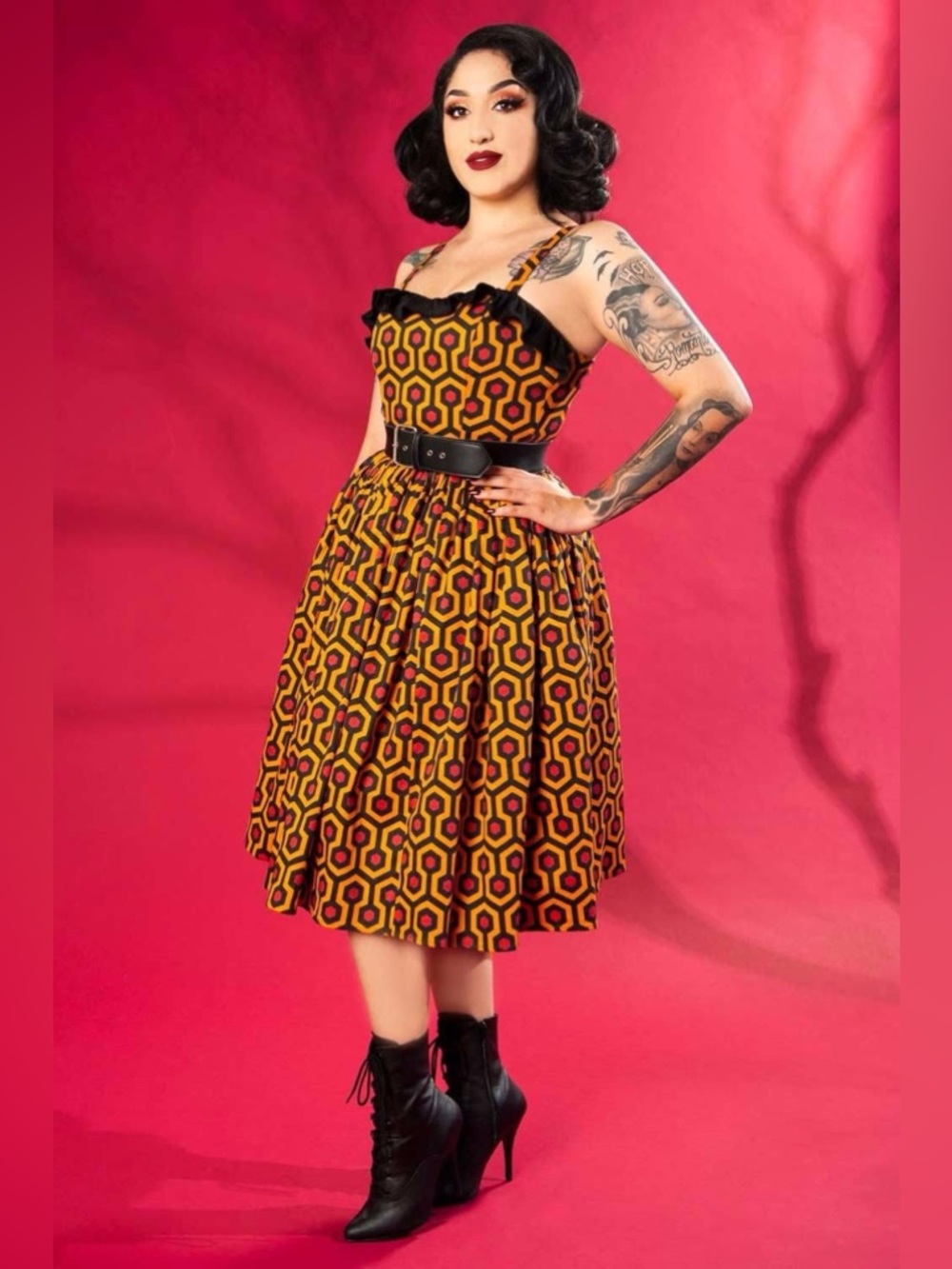 Belladonna Dress in Hotel Print